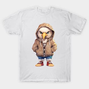 Bald Eagle Wearing Hoodie T-Shirt